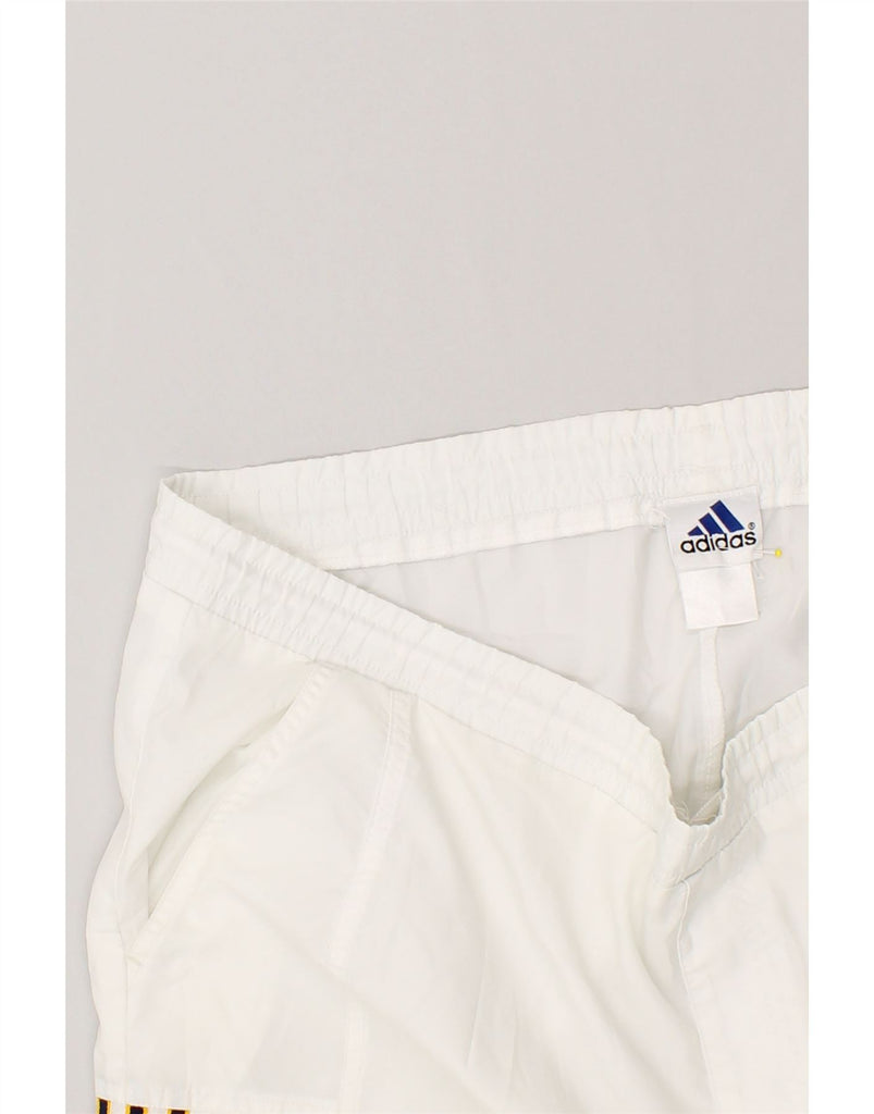 ADIDAS Mens Graphic Sport Shorts 2XL White | Vintage Adidas | Thrift | Second-Hand Adidas | Used Clothing | Messina Hembry 