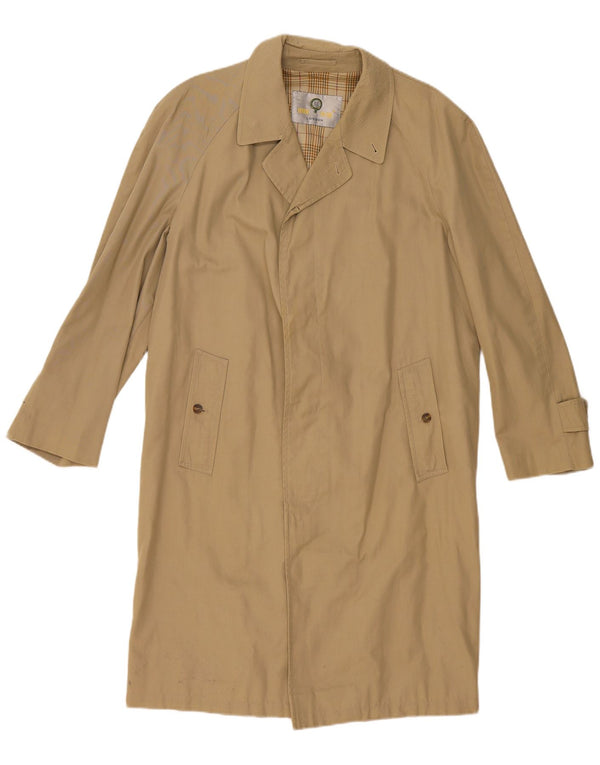 Hyde Park Mens Trench Coat UK 40 Large Beige Cotton