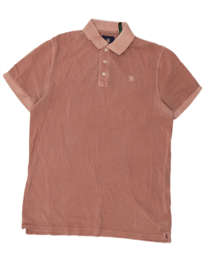 G-Star Mens Polo Shirt Large Pink