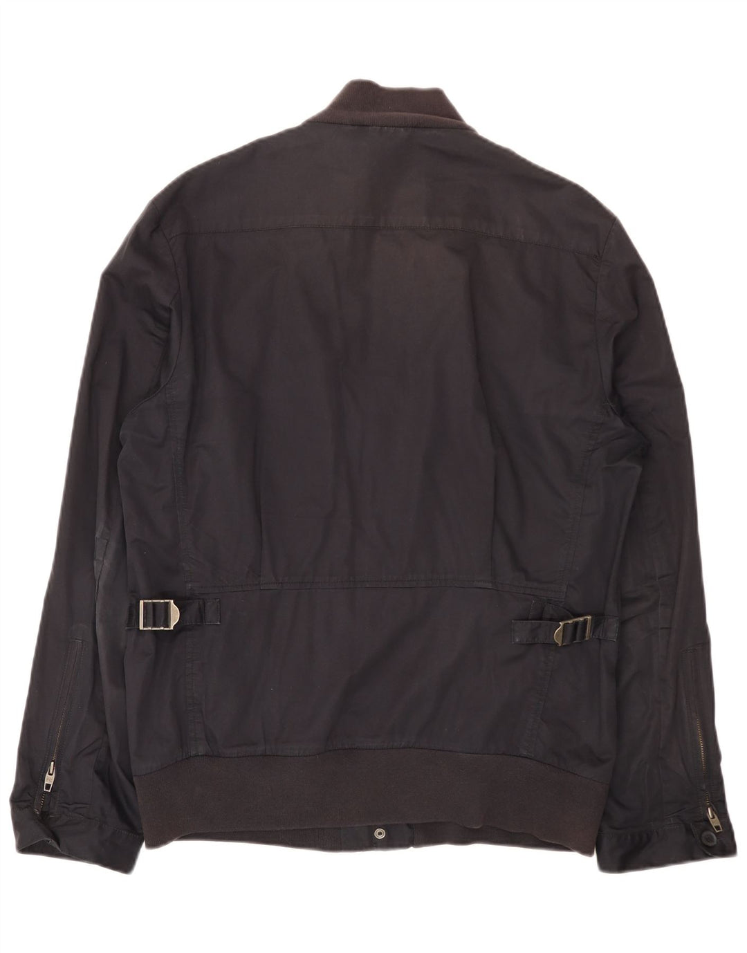 French Connection Mens Bomber Jacket UK 40 Large Navy Blue Cotton