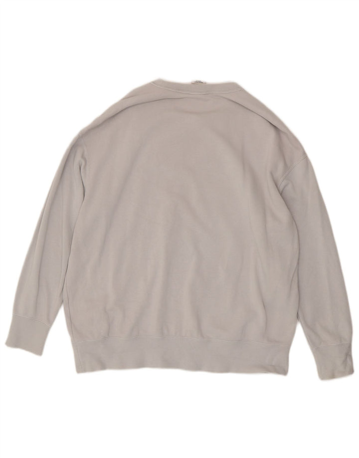 Nike Womens Graphic Sweatshirt Jumper UK 14 Medium Grey Cotton