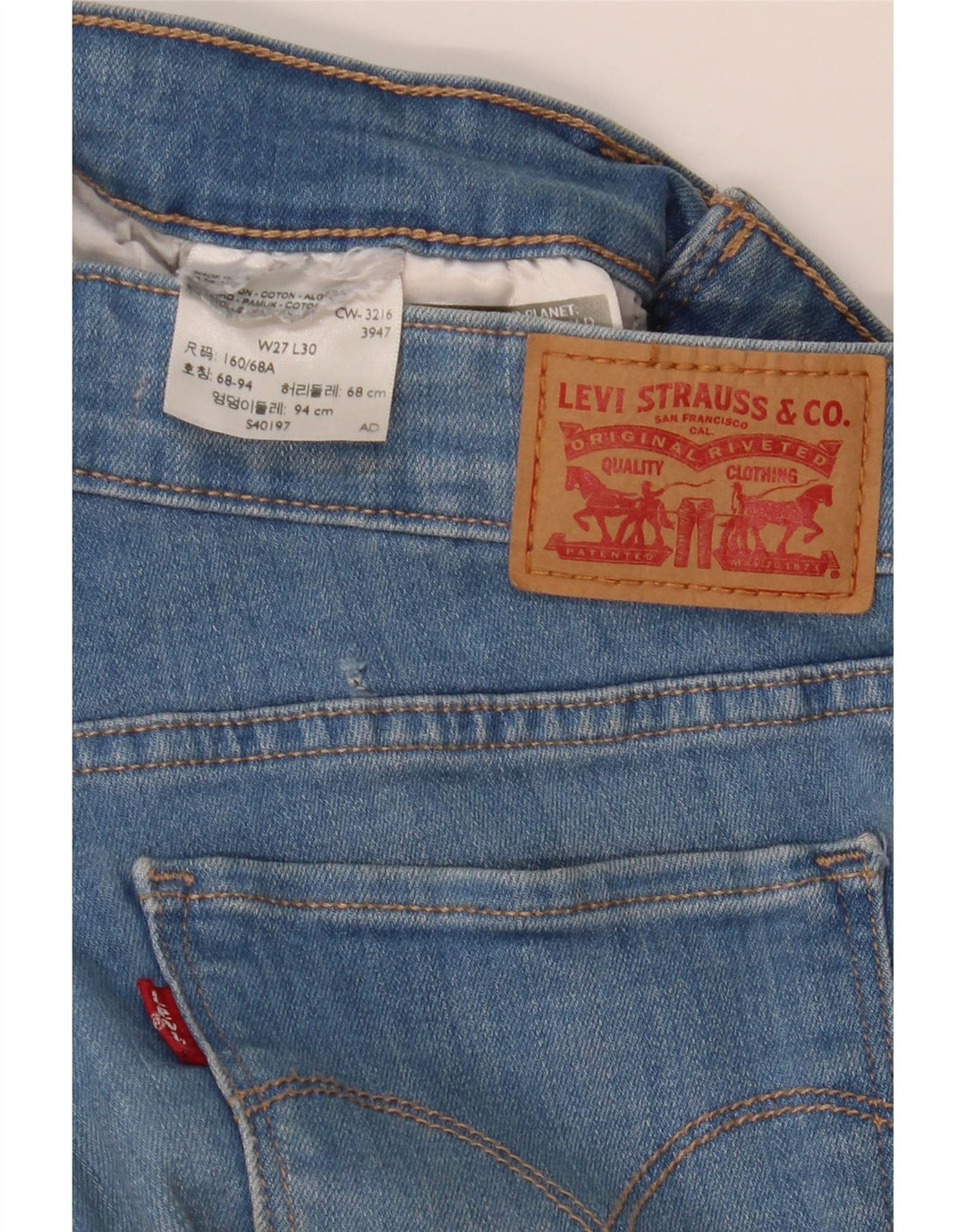 Levi's Womens 711 Skinny Jeans W27 L30 Blue