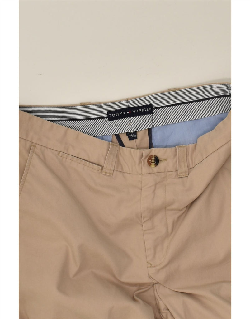 TOMMY HILFIGER Mens Slim Casual Trousers W31 L32 Beige Cotton | Vintage Tommy Hilfiger | Thrift | Second-Hand Tommy Hilfiger | Used Clothing | Messina Hembry 