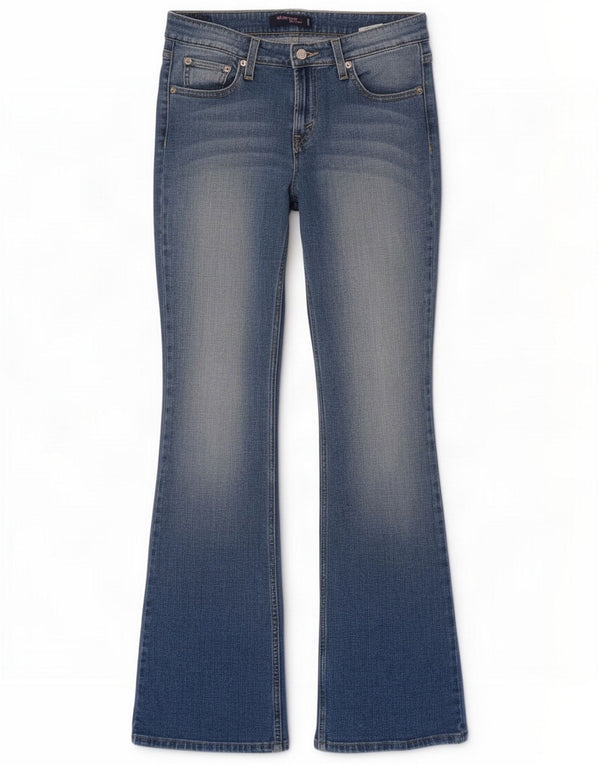 Levi's Womens 518 Super Low Bootcut Jeans US 7 Medium W30 L34 Blue Cotton