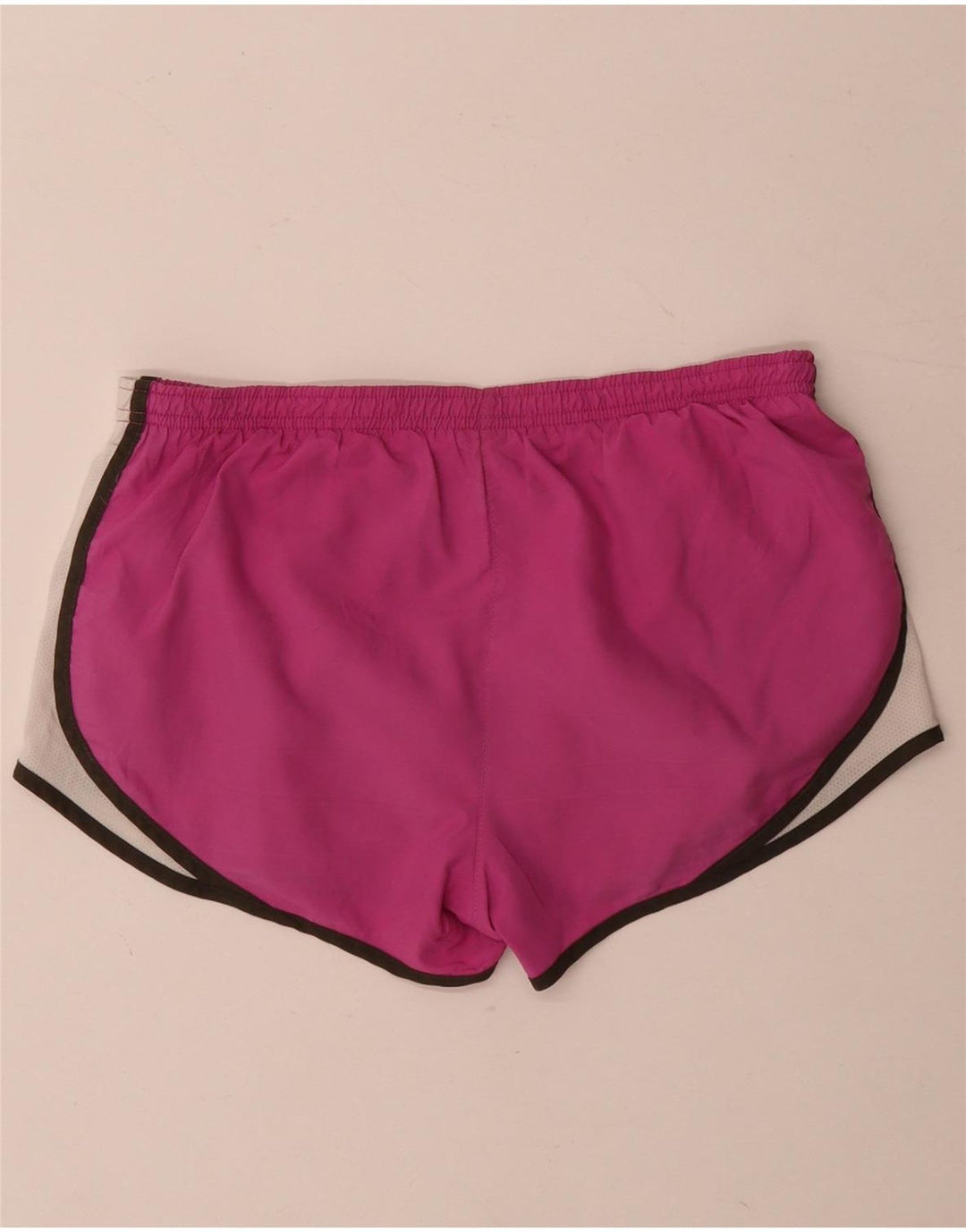 Nike Womens Dri Fit Sport Shorts UK 14 Medium Pink Colourblock Polyester