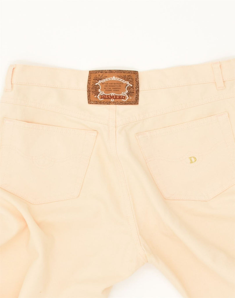 DISMERO Womens Slim Casual Trousers W26 L32 Beige Cotton | Vintage DISMERO | Thrift | Second-Hand DISMERO | Used Clothing | Messina Hembry 