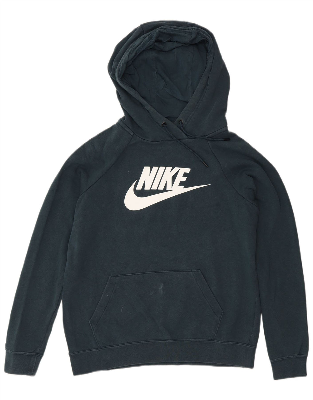 Nike Mens Graphic Hoodie Jumper Small Blue Cotton