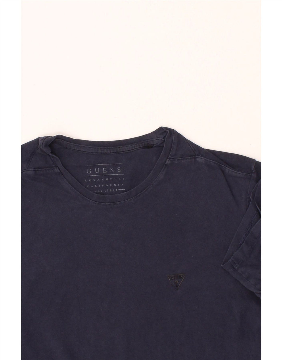 GUESS Mens T-Shirt Top Small Navy Blue Vintage Guess and Second-Hand Guess from Messina Hembry 