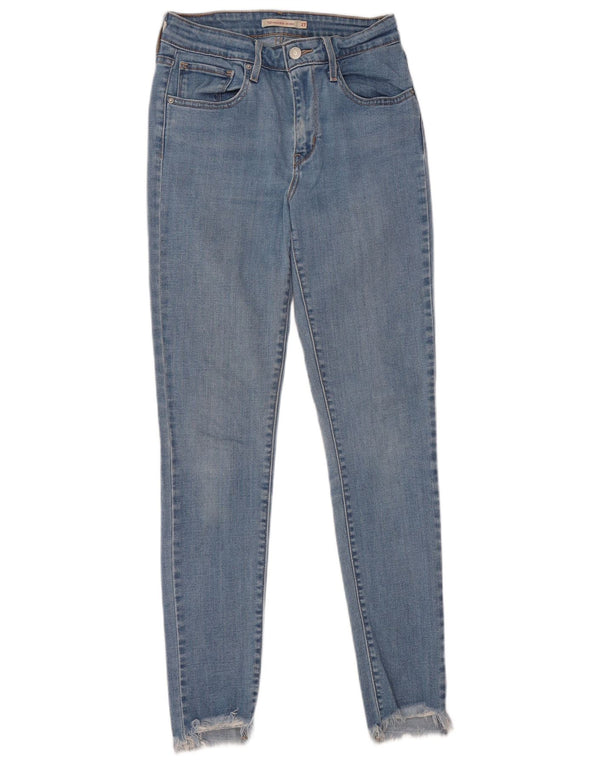 Levi's Womens 721 High Rise Skinny Jeans W27 L32 Blue Cotton