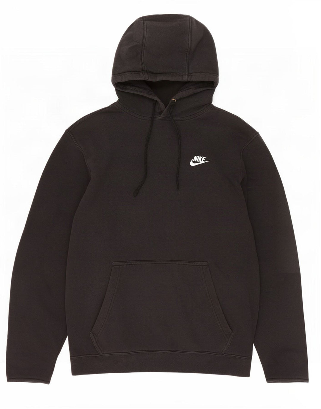 Nike Mens Hoodie Jumper Medium Black Cotton