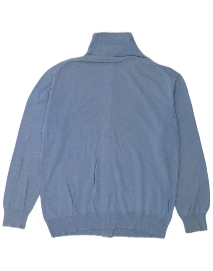 Gant Mens Cardigan Sweater XL Blue Cotton