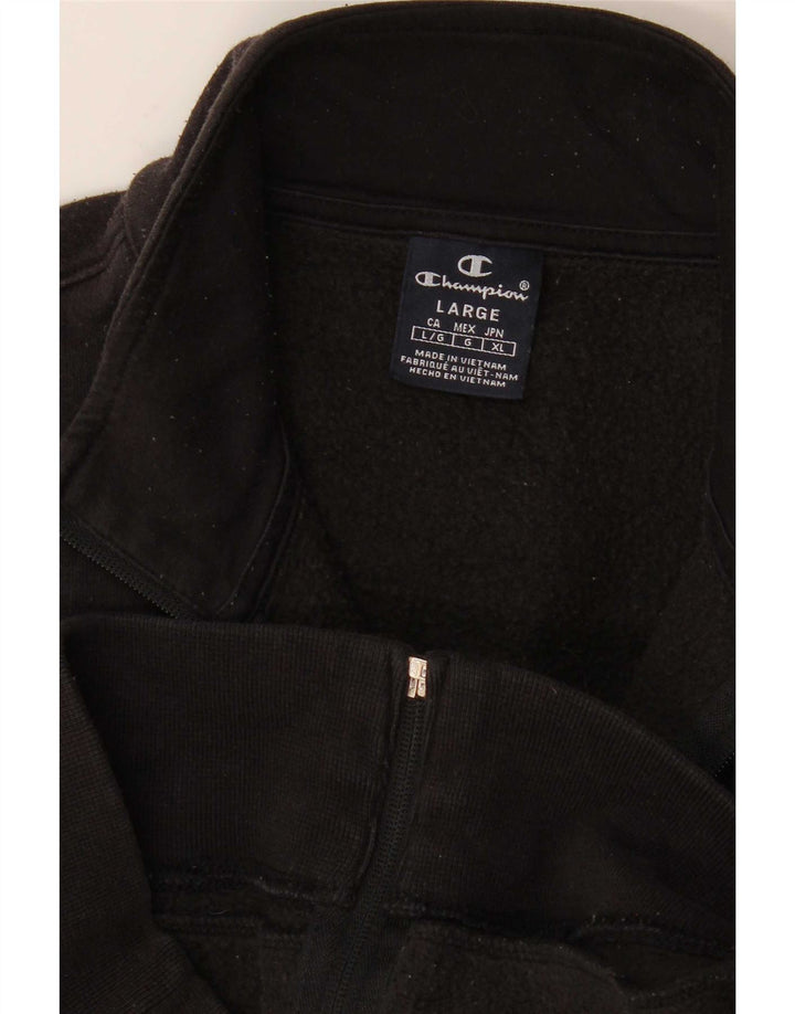 Champion Mens Graphic Tracksuit Top Jacket Large Black Colourblock