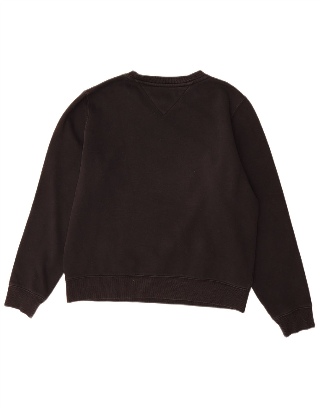 Tommy Hilfiger Womens Sweatshirt Jumper UK 14 Medium Black Cotton