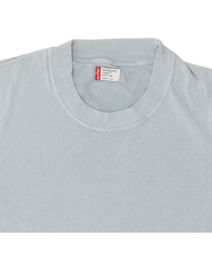 LEVI'S Girls T-Shirt Top 10-11 Years Medium Blue Cotton Vintage Levi's and Second-Hand Levi's from Messina Hembry 