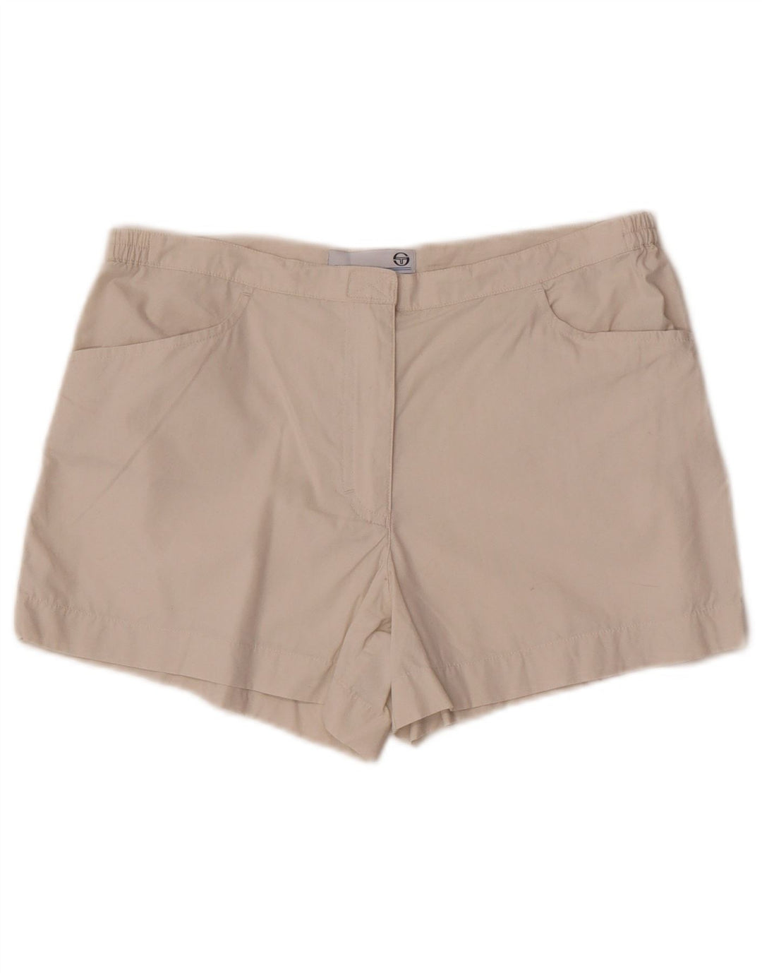 Sergio Tacchini Womens Casual Shorts IT 42 Medium W30 White Cotton