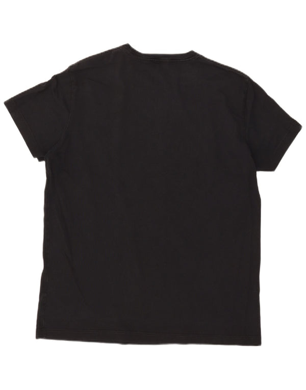 Diesel Womens Graphic T-Shirt Top UK 20 2XL Black