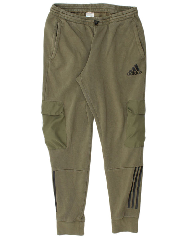 Adidas Mens Cargo Tracksuit Trousers Joggers Large  Khaki Cotton