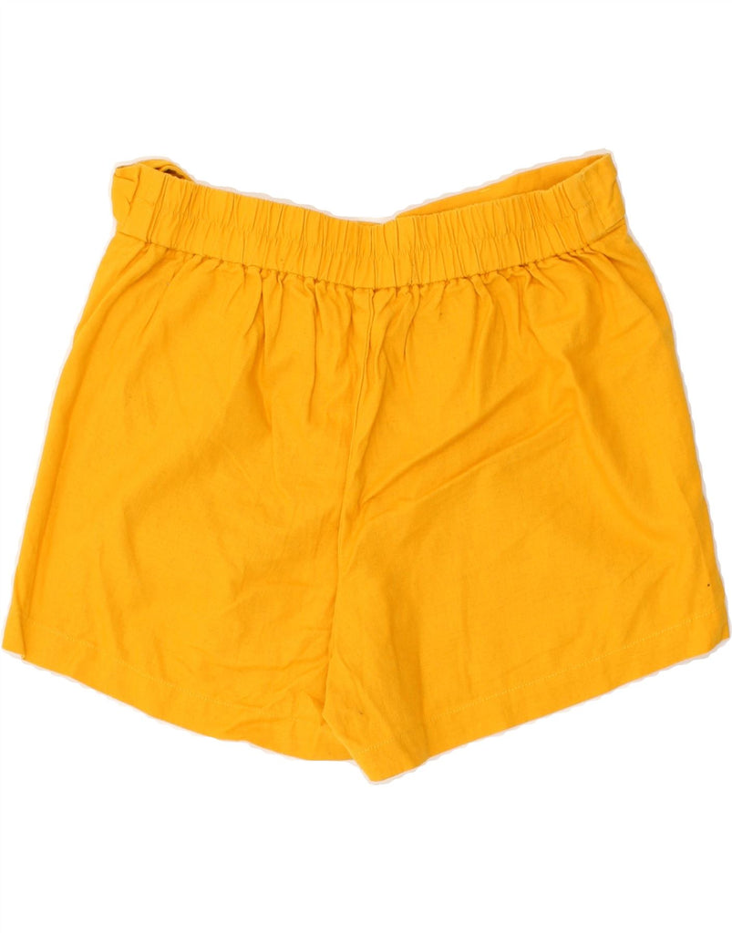 J. CREW Womens Casual Shorts US 6 Medium W30 Yellow Linen | Vintage J. Crew | Thrift | Second-Hand J. Crew | Used Clothing | Messina Hembry 