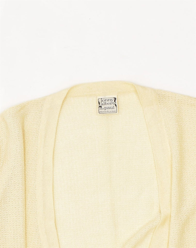 VINTAGE Womens Cardigan Sweater UK 16 Large Yellow Viscose | Vintage Vintage | Thrift | Second-Hand Vintage | Used Clothing | Messina Hembry 