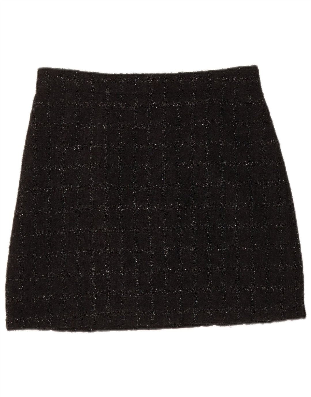 Warehouse Womens Mini Skirt UK 10 Small W28  Black Check Polyester