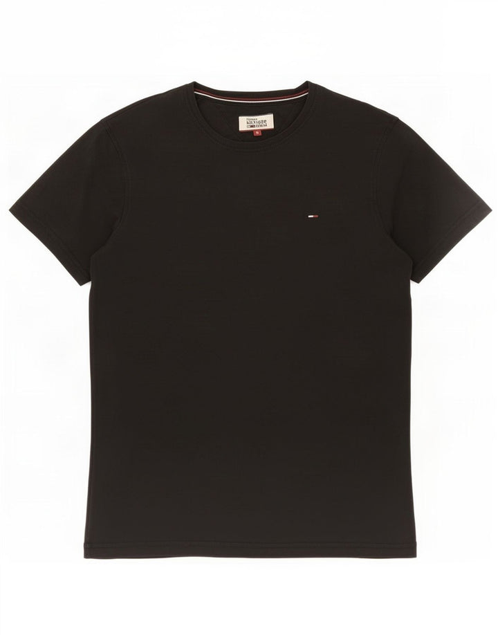 Tommy Hilfiger Mens T-Shirt Top Small Black Cotton