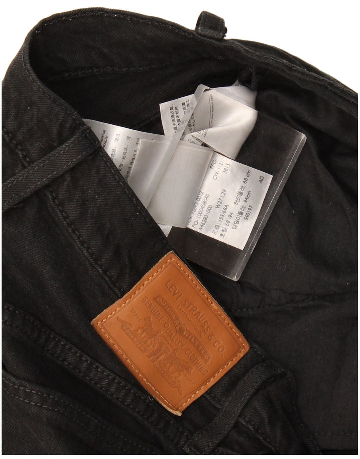 Levi's Womens Ribcage Straight Jeans W27 L29 Black Cotton