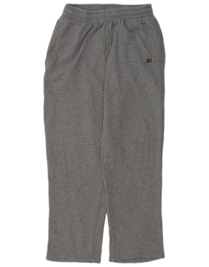 RUSSELL ATHLETIC Mens Tracksuit Trousers Medium Grey Cotton