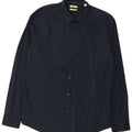 Esprit Mens Slim Fit Shirt Large Navy Blue Cotton