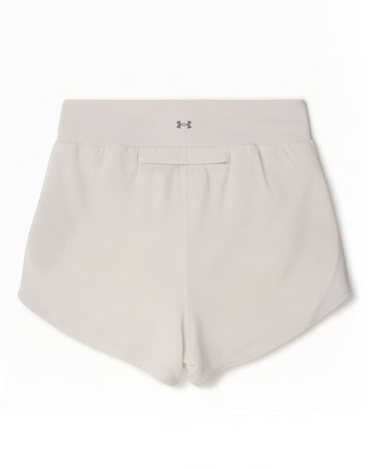 Under Armour Womens Sport Shorts UK 10 Small White Colourblock Polyester