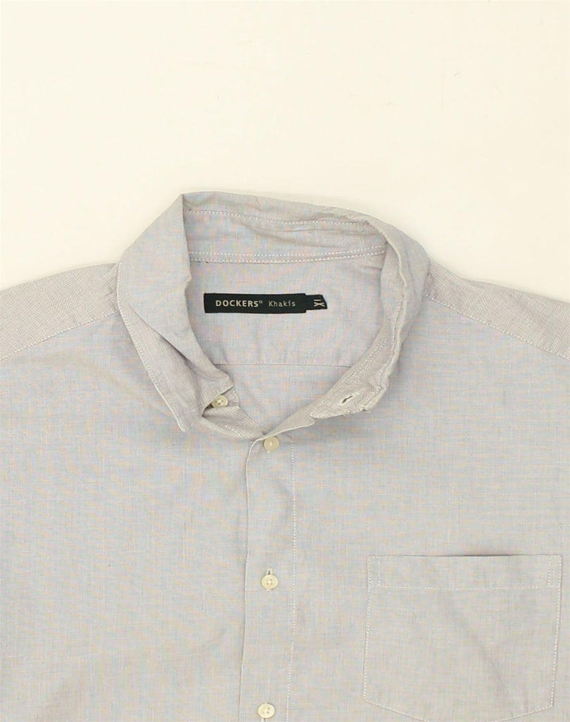 DOCKERS Mens Shirt XL Grey Cotton | Vintage Dockers | Thrift | Second-Hand Dockers | Used Clothing | Messina Hembry 