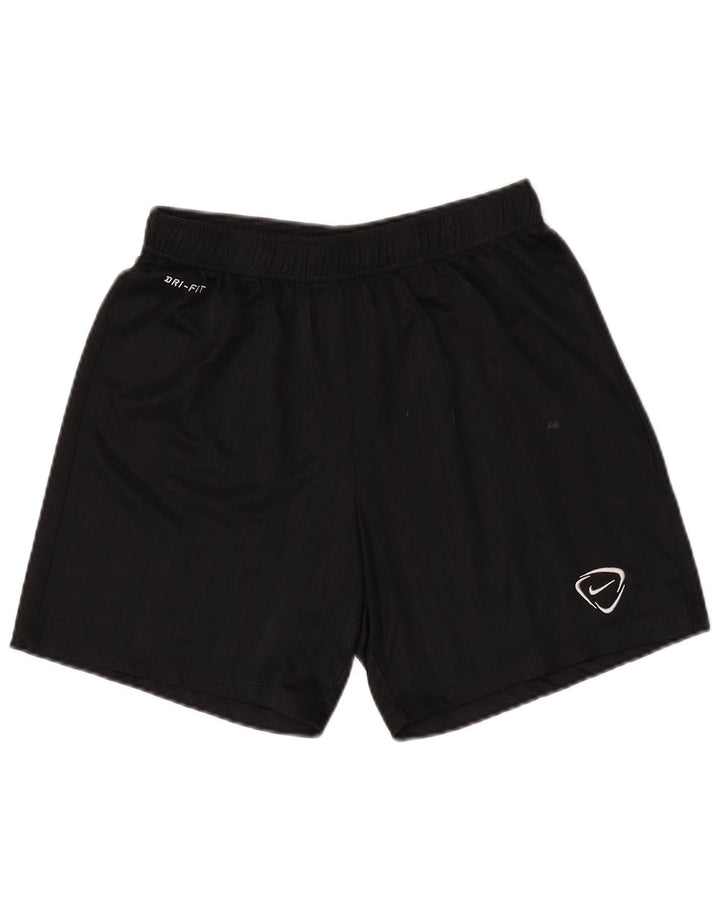 NIKE Mens Dri Fit Sport Shorts Medium Black Pinstripe Polyester