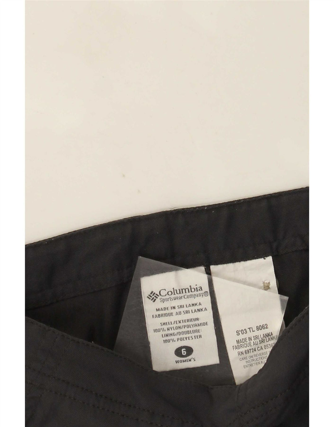 Columbia Womens Straight Trousers US 6 Medium W26 Grey Nylon