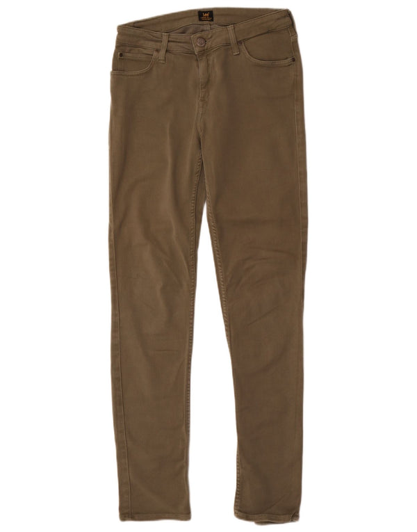 Lee Womens Elly Skinny Jeans W28 L33 Khaki Cotton