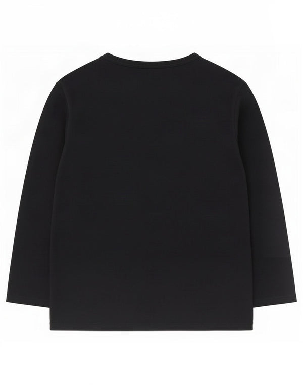 French Connection Womens Top 3/4 Sleeve UK 12 Medium Black Cotton
