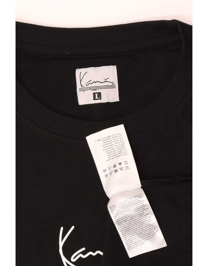 Karl Kani Mens T-Shirt Top Large Black Cotton