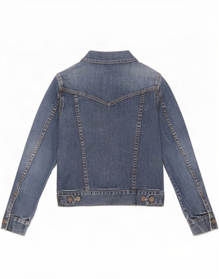 Gap Womens Petite Denim Jacket UK 10 Small Blue Cotton