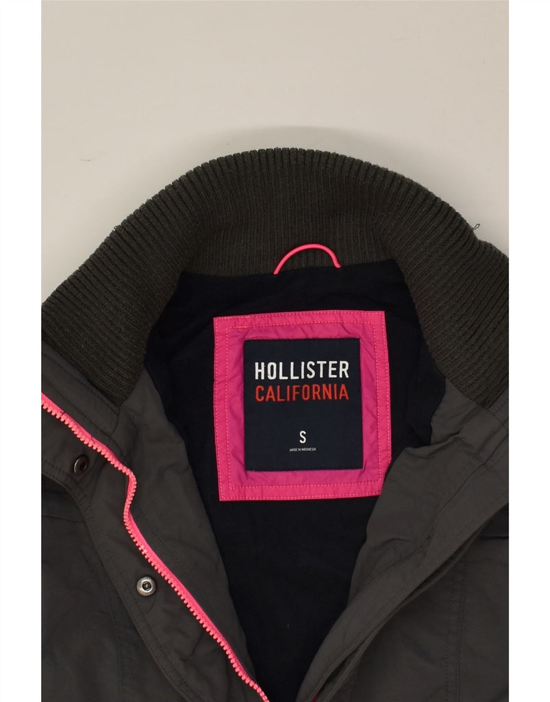 HOLLISTER Womens Windbreaker Jacket UK 10 Small Grey Polyester | Vintage Hollister | Thrift | Second-Hand Hollister | Used Clothing | Messina Hembry 