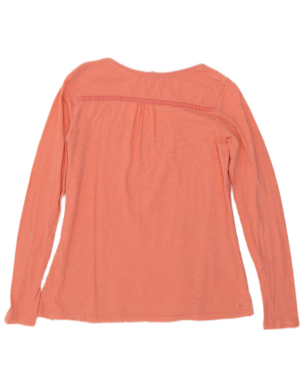 Fat Face Womens Top Long Sleeve UK 12 Medium Pink Floral Cotton
