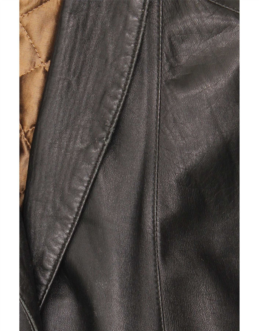 Vintage Womens Loose Fit Leather Jacket UK 16 Large Black
