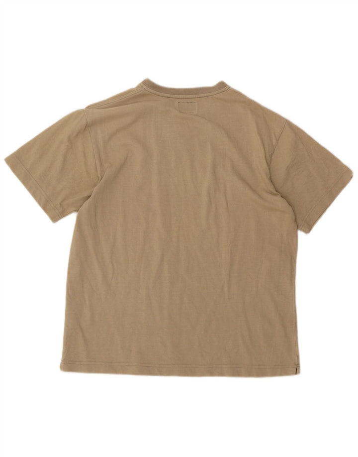 Kappa Mens T-Shirt Top Large Beige Cotton