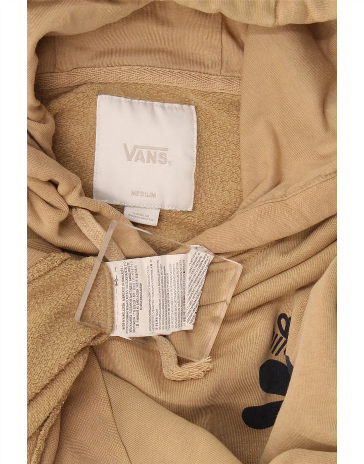 Vans Mens Graphic Hoodie Jumper Medium Beige Cotton