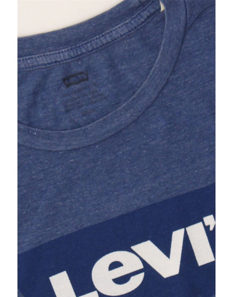 LEVI'S Mens Graphic T-Shirt Top Small Navy Blue Cotton Vintage Levi's and Second-Hand Levi's from Messina Hembry 