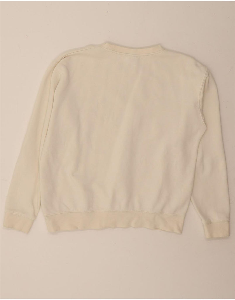 ZARA Womens Oversized Sweatshirt Jumper UK 14 Medium White Cotton Vintage Zara and Second-Hand Zara from Messina Hembry 