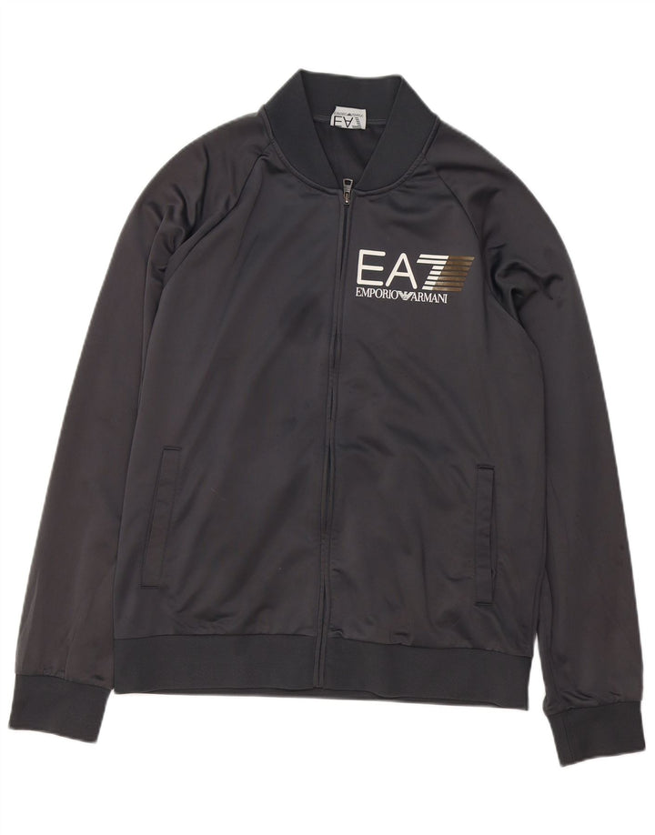 Emporio Armani Mens Graphic Tracksuit Top Jacket Large Grey Polyester