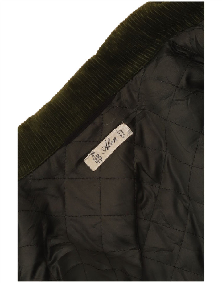 Vintage Mens Quilted Jacket Size 40 Large Green