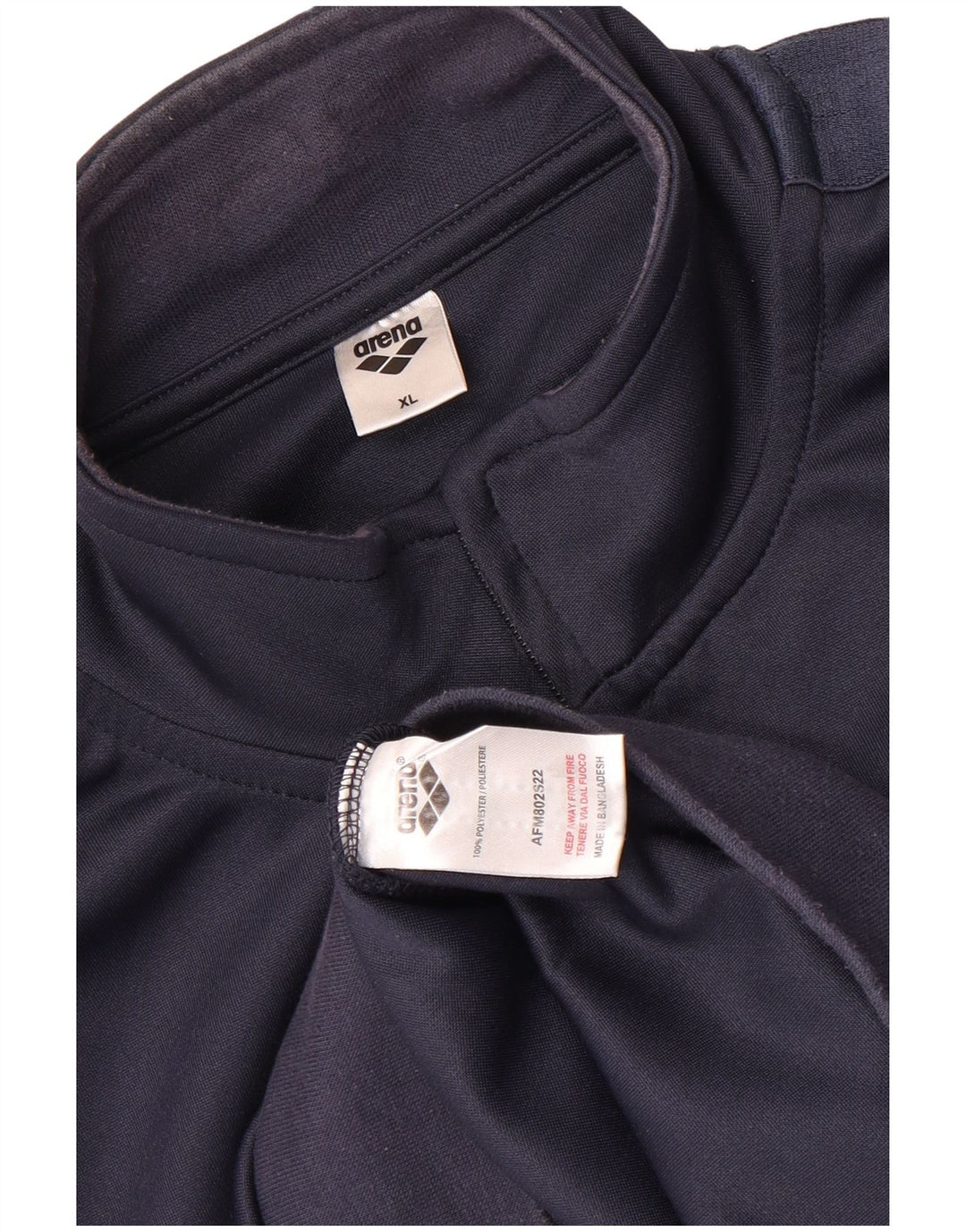 Arena Mens Tracksuit Top Jacket XL Navy Blue Polyester