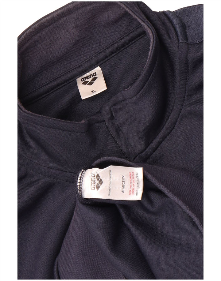 Arena Mens Tracksuit Top Jacket XL Navy Blue Polyester