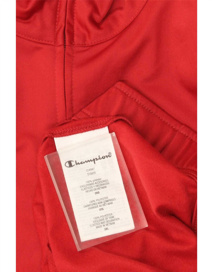 Champion Mens Tracksuit Top Jacket 3XL Red Polyester