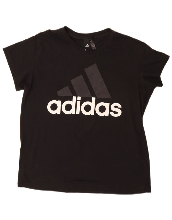 Adidas Womens Graphic T-Shirt Top UK 20/22 XL Black