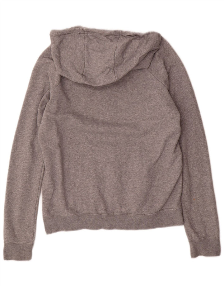 NIKE Mens Graphic Hoodie Jumper Small Grey Flecked Cotton